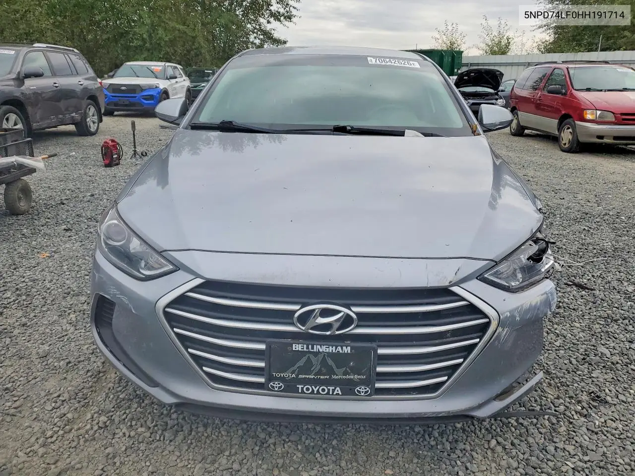 2017 HYUNDAI ELANTRA VIN 5NPD74LF0HH191714 — фото 5