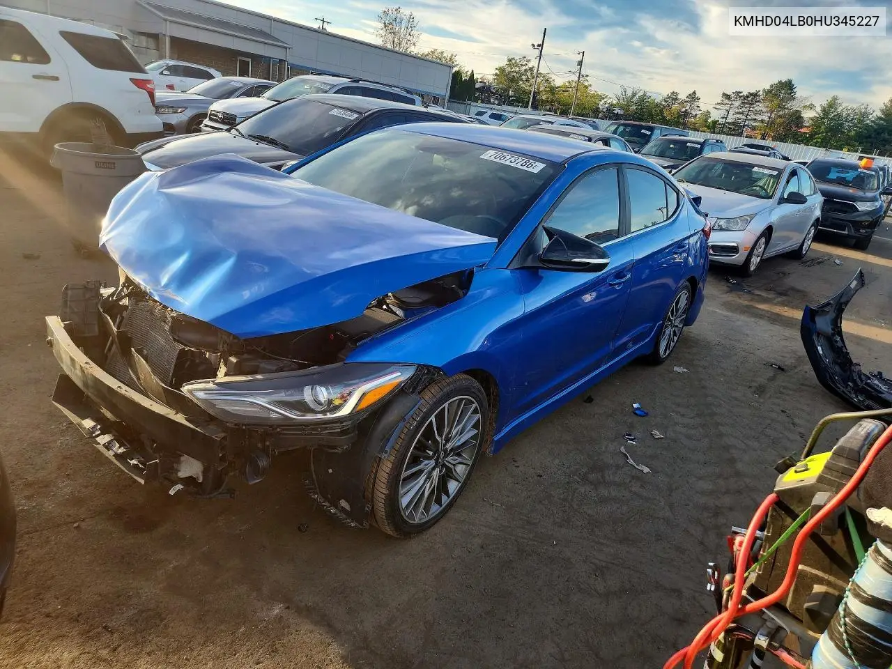 HYUNDAI ELANTRA 2017, VIN KMHD04LB0HU345227