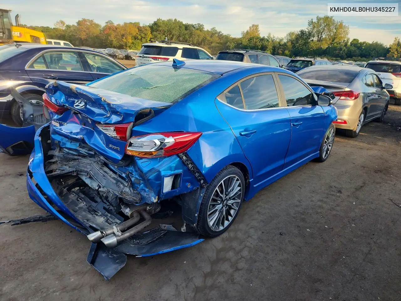 2017 HYUNDAI ELANTRA VIN KMHD04LB0HU345227 — фото 3