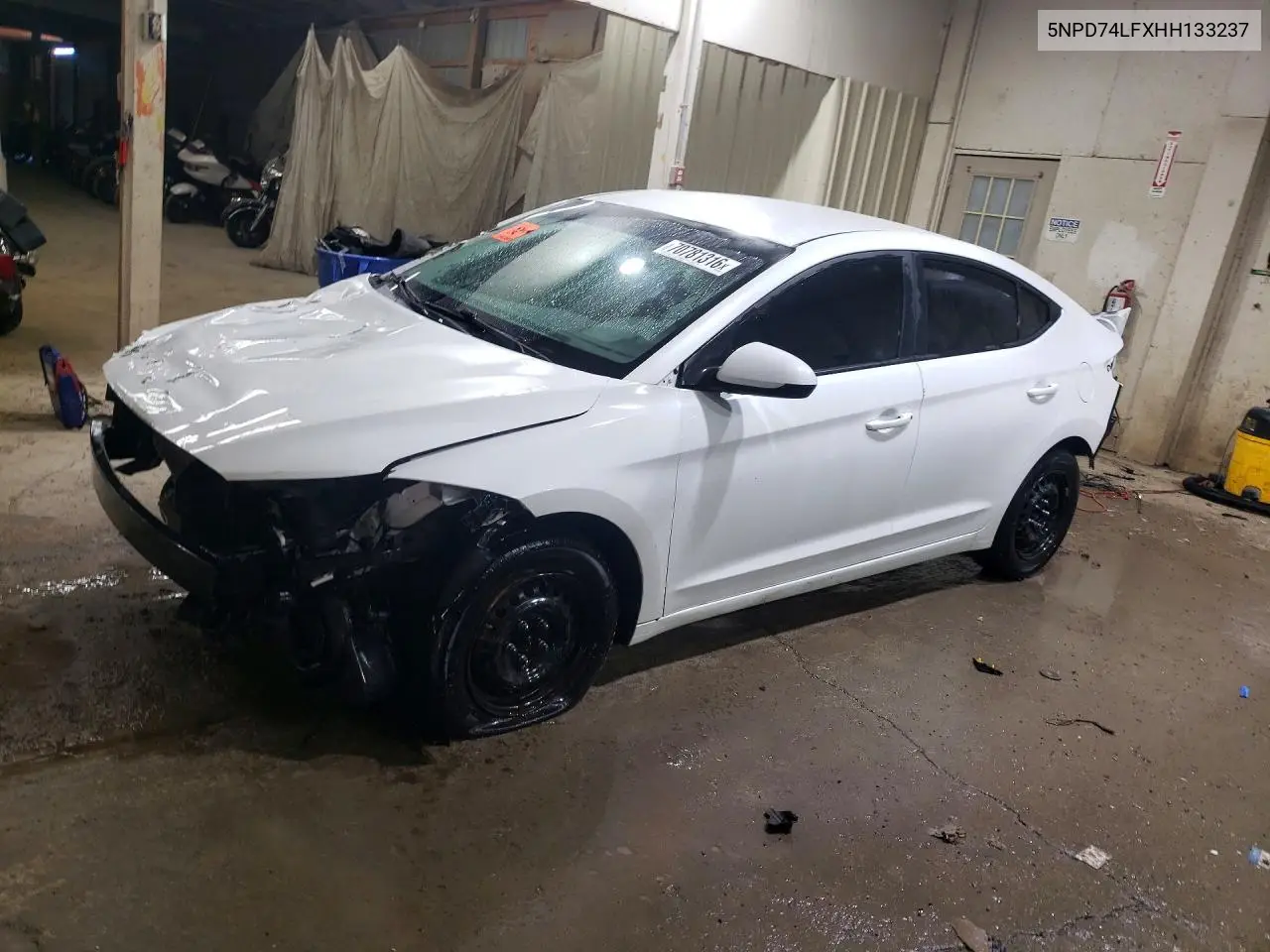 HYUNDAI ELANTRA 2017, VIN 5NPD74LFXHH133237