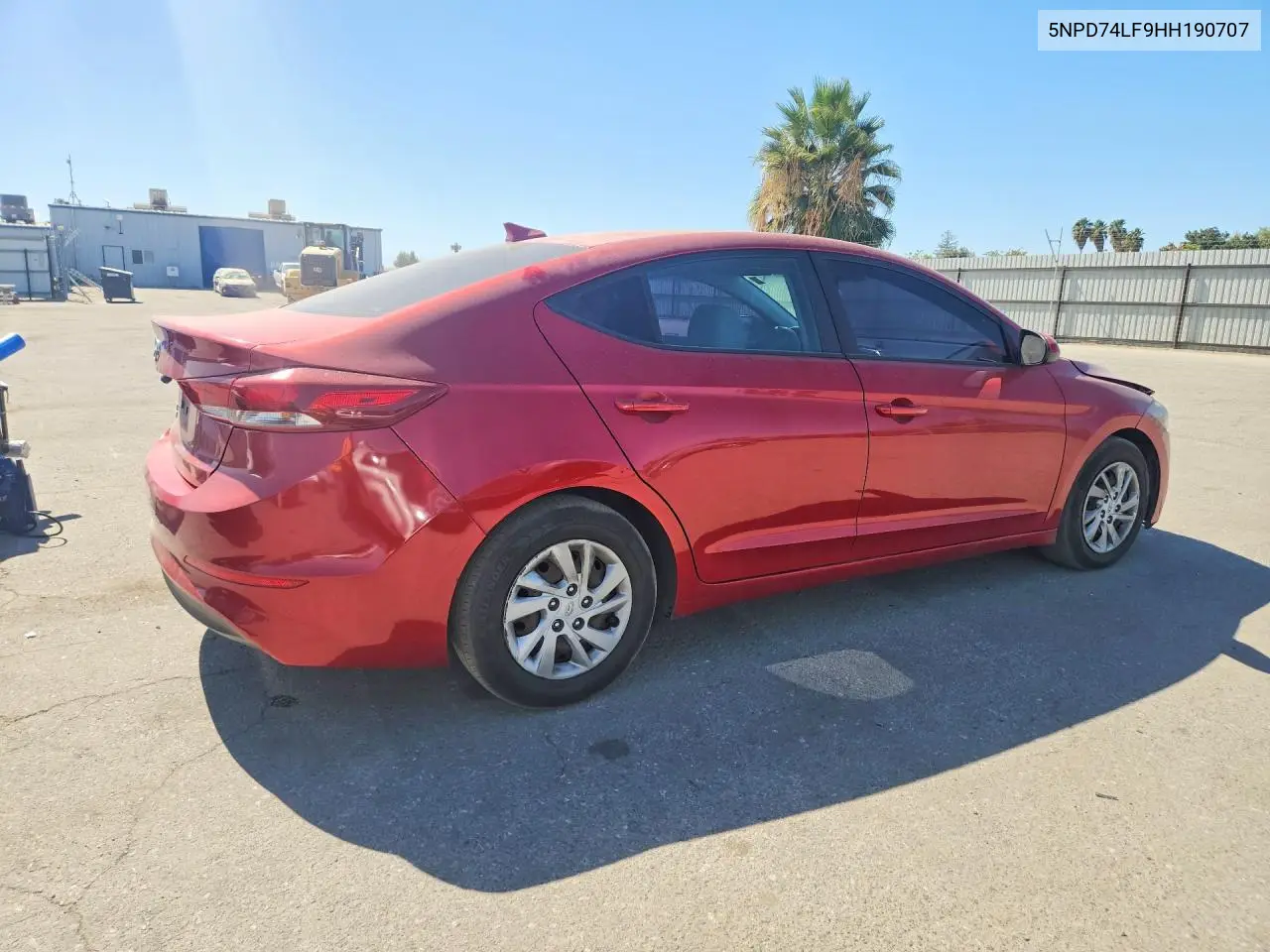 2017 HYUNDAI ELANTRA VIN 5NPD74LF9HH190707 — фото 3
