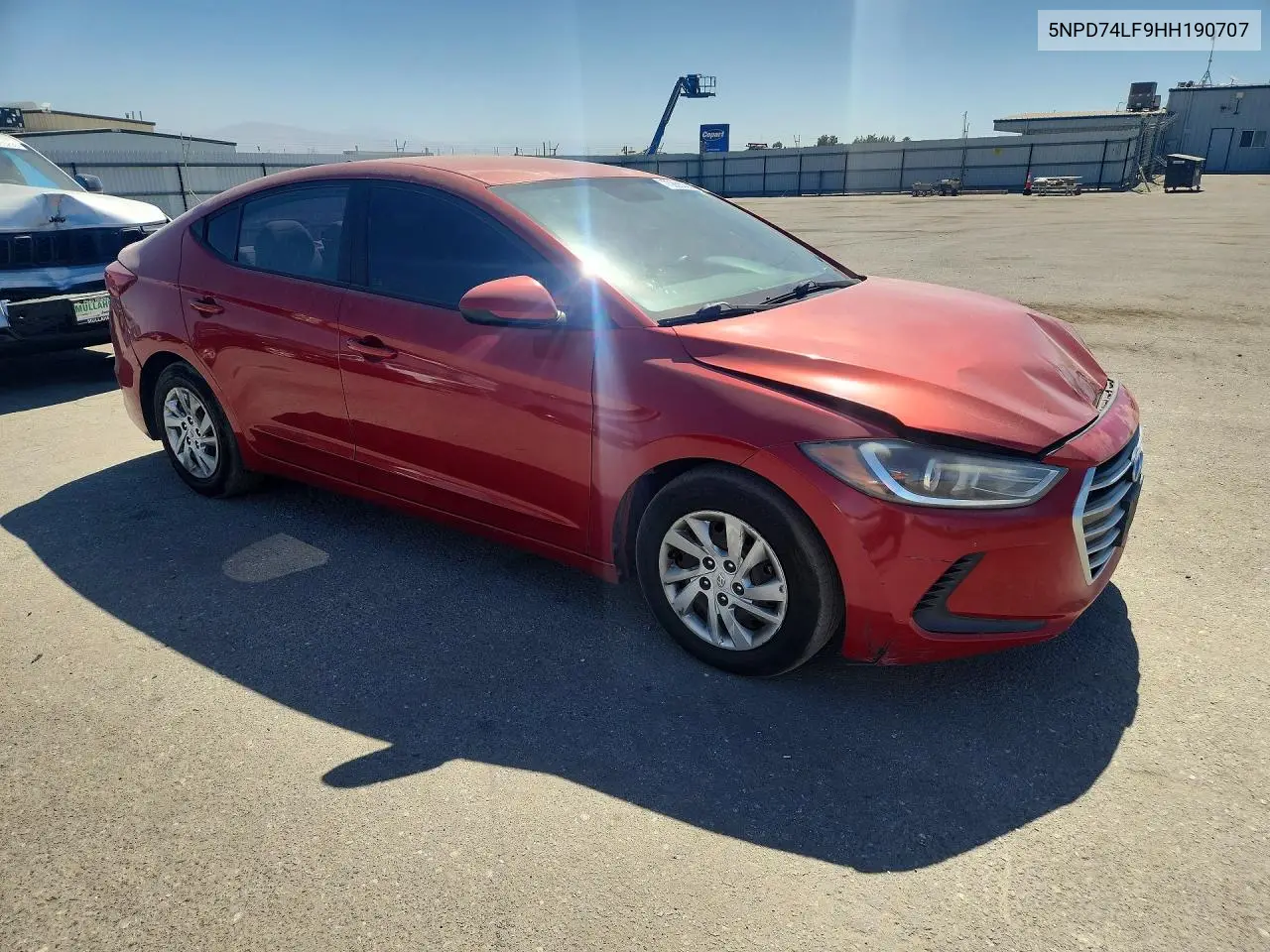 2017 HYUNDAI ELANTRA VIN 5NPD74LF9HH190707 — фото 4