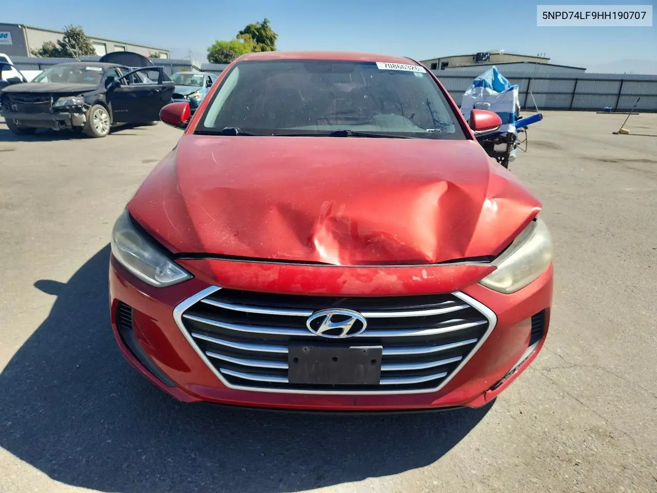 2017 HYUNDAI ELANTRA VIN 5NPD74LF9HH190707 — фото 5