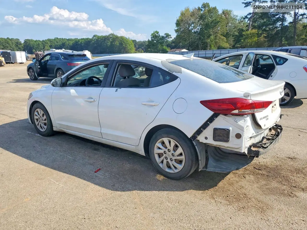 2017 HYUNDAI ELANTRA VIN 5NPD74LF9HH211104 — фото 2