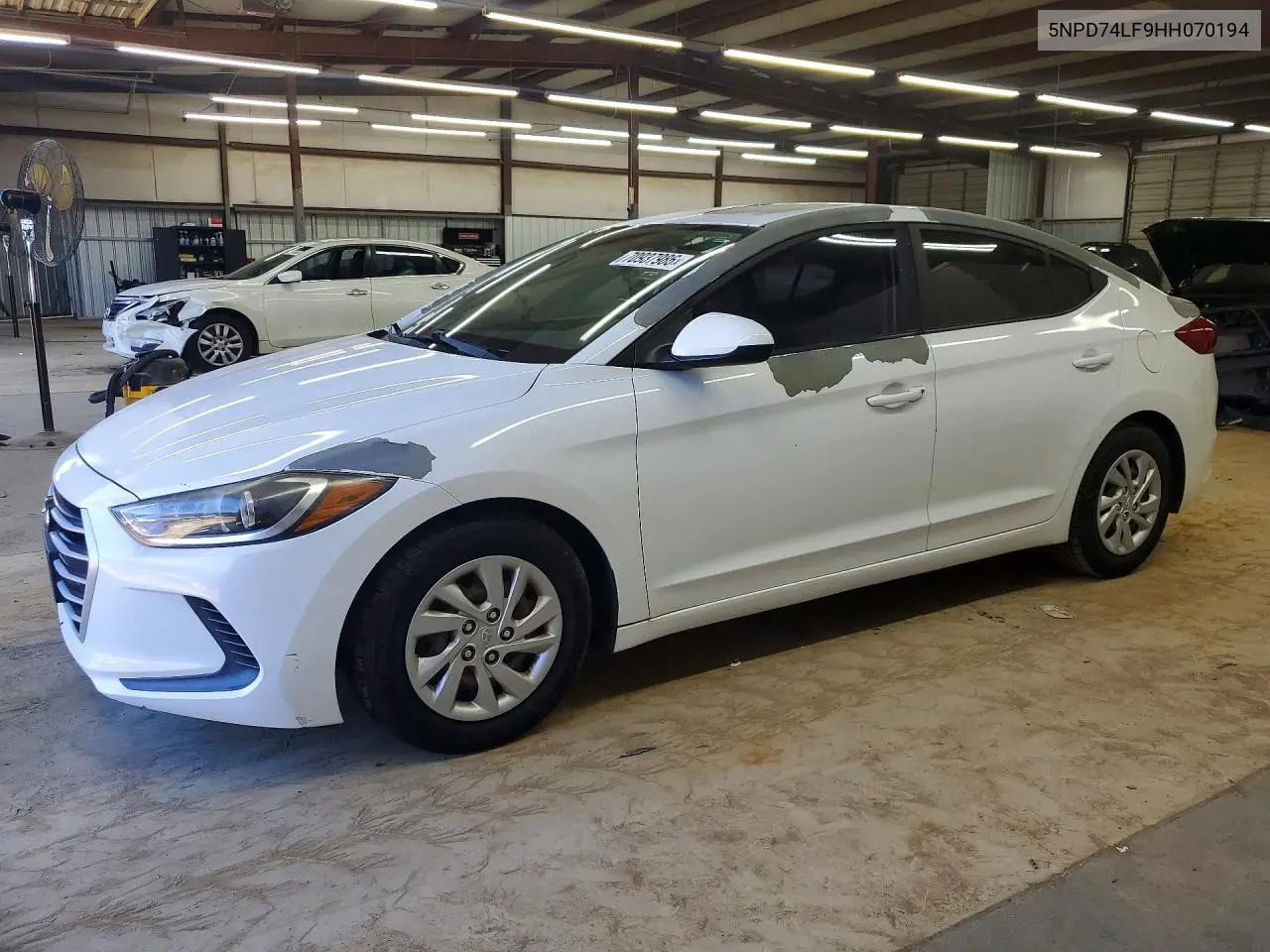 HYUNDAI ELANTRA 2017, VIN 5NPD74LF9HH070194