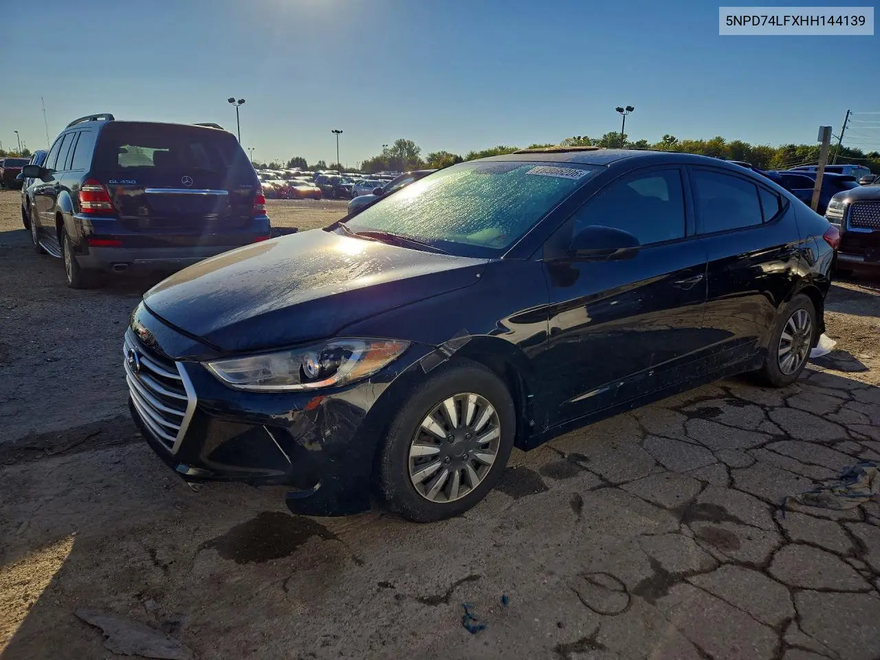 HYUNDAI ELANTRA 2017, VIN 5NPD74LFXHH144139