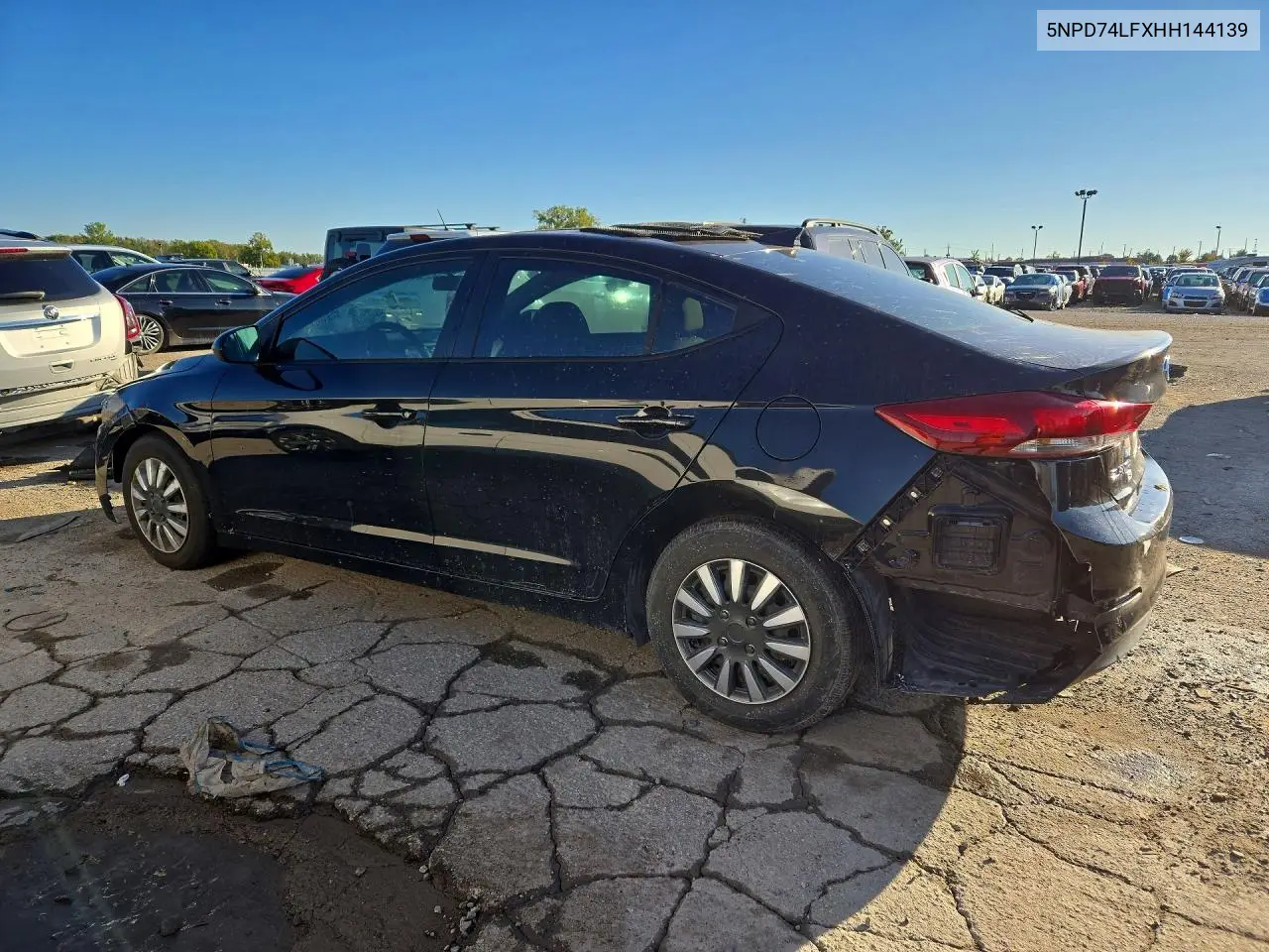 2017 HYUNDAI ELANTRA VIN 5NPD74LFXHH144139 — фото 2