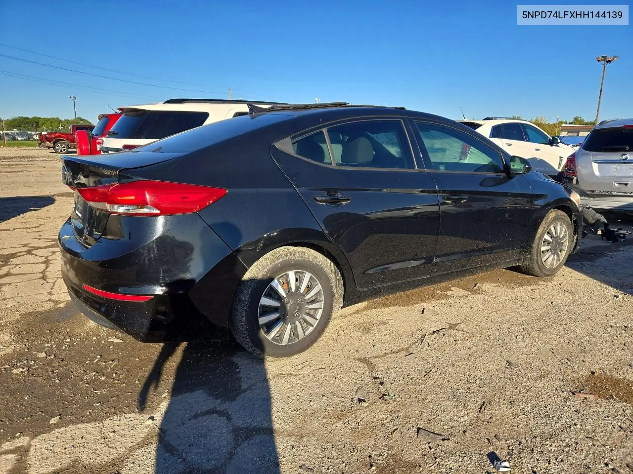 2017 HYUNDAI ELANTRA VIN 5NPD74LFXHH144139 — фото 3
