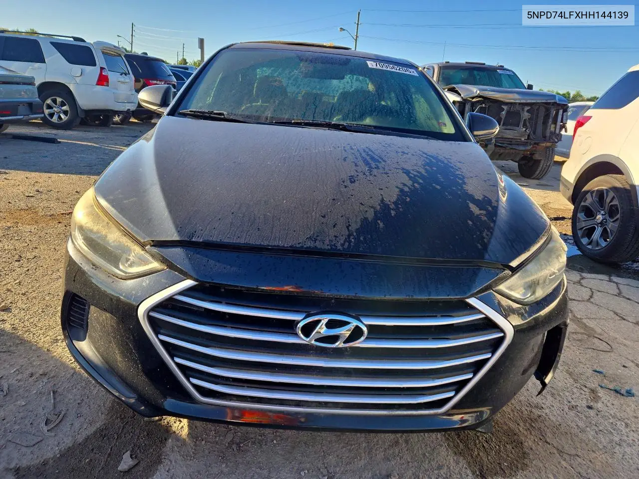 2017 HYUNDAI ELANTRA VIN 5NPD74LFXHH144139 — фото 5
