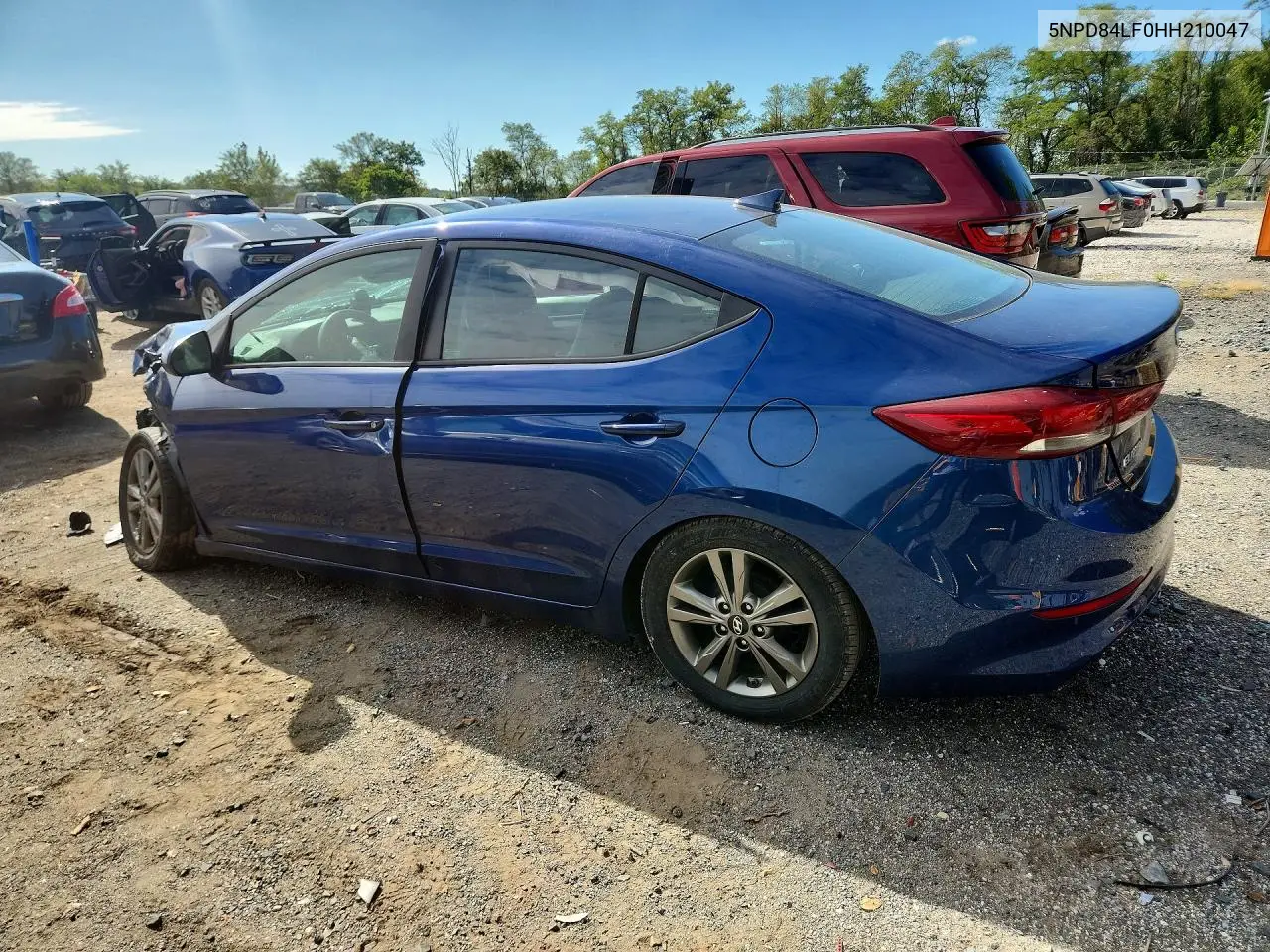 2017 HYUNDAI ELANTRA VIN 5NPD84LF0HH210047 — фото 2