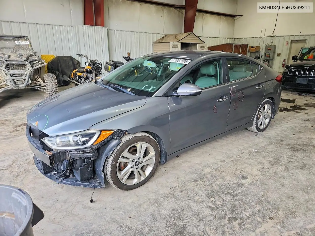 HYUNDAI ELANTRA 2017, VIN KMHD84LF5HU339211