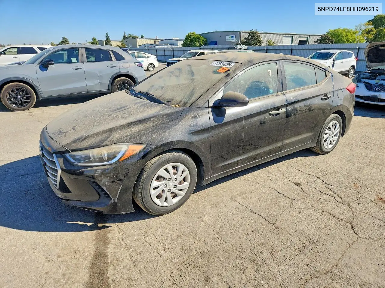 HYUNDAI ELANTRA 2017, VIN 5NPD74LF8HH096219