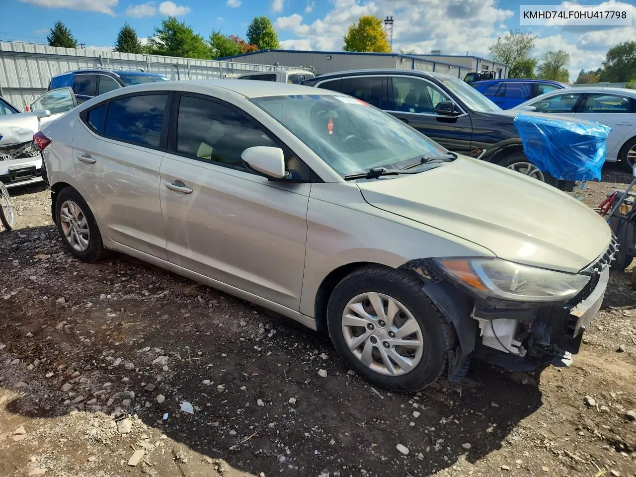 2017 HYUNDAI ELANTRA VIN KMHD74LF0HU417798 — фото 4