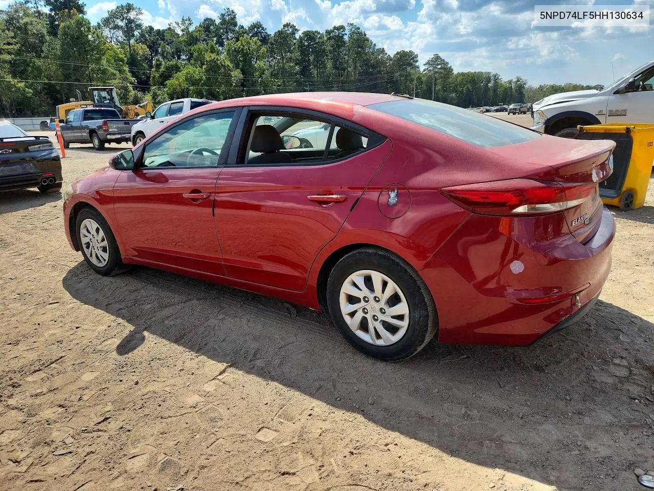 2017 HYUNDAI ELANTRA VIN 5NPD74LF5HH130634 — фото 2