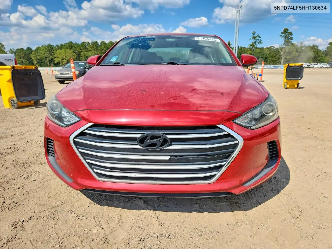 2017 HYUNDAI ELANTRA VIN 5NPD74LF5HH130634 — фото 5