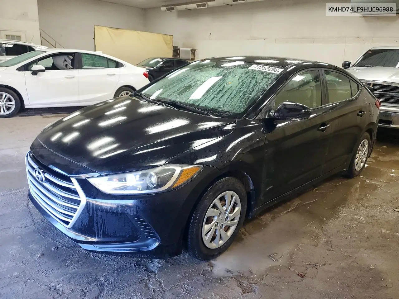 HYUNDAI ELANTRA 2017, VIN KMHD74LF9HU096988