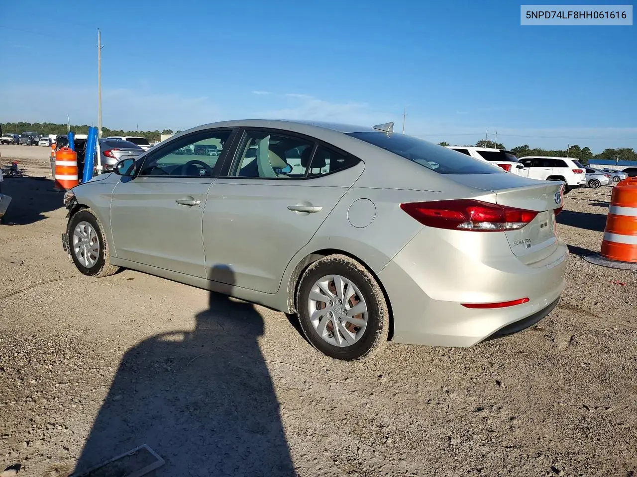 2017 HYUNDAI ELANTRA VIN 5NPD74LF8HH061616 — фото 2