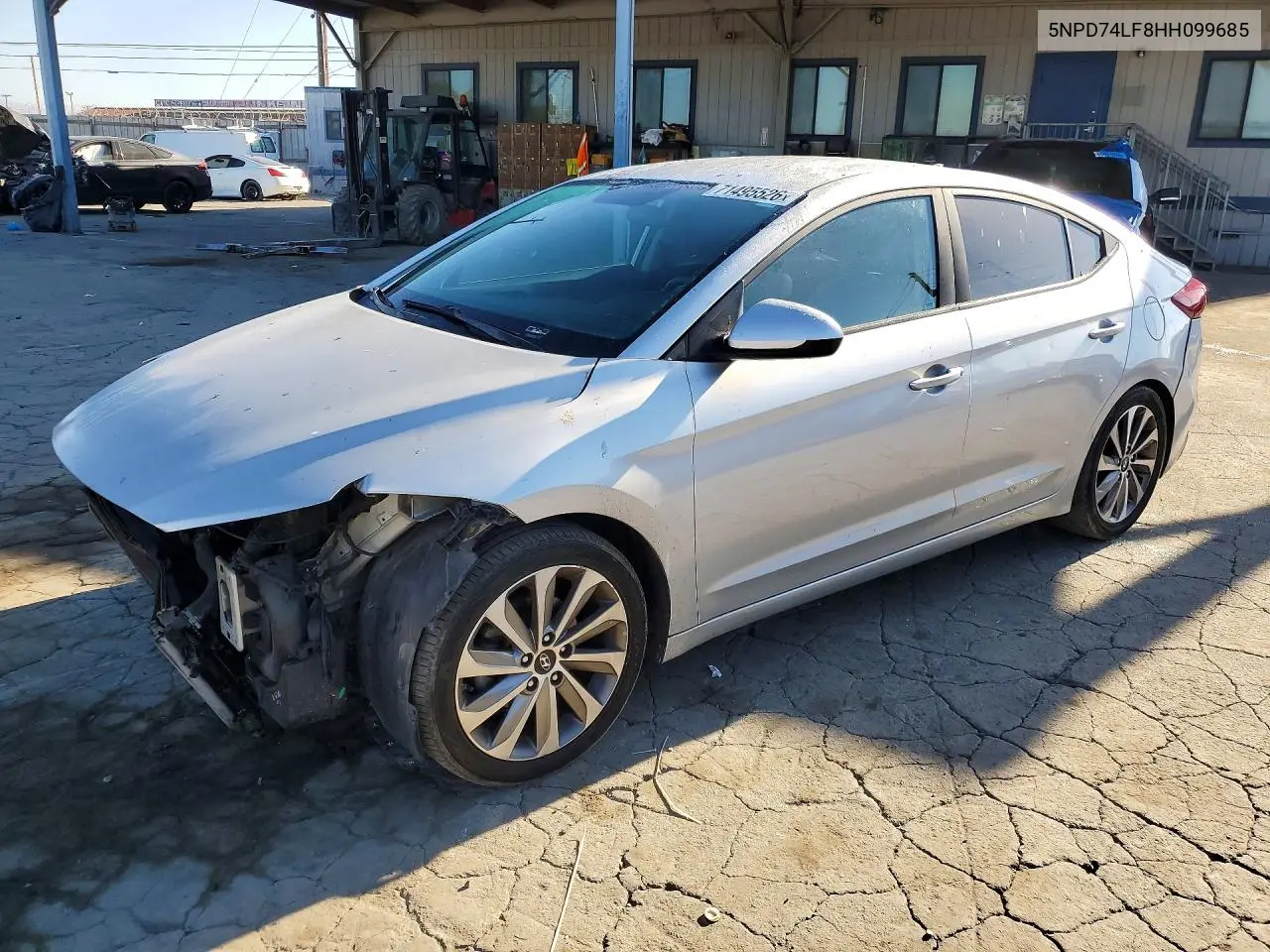 HYUNDAI ELANTRA 2017, VIN 5NPD74LF8HH099685