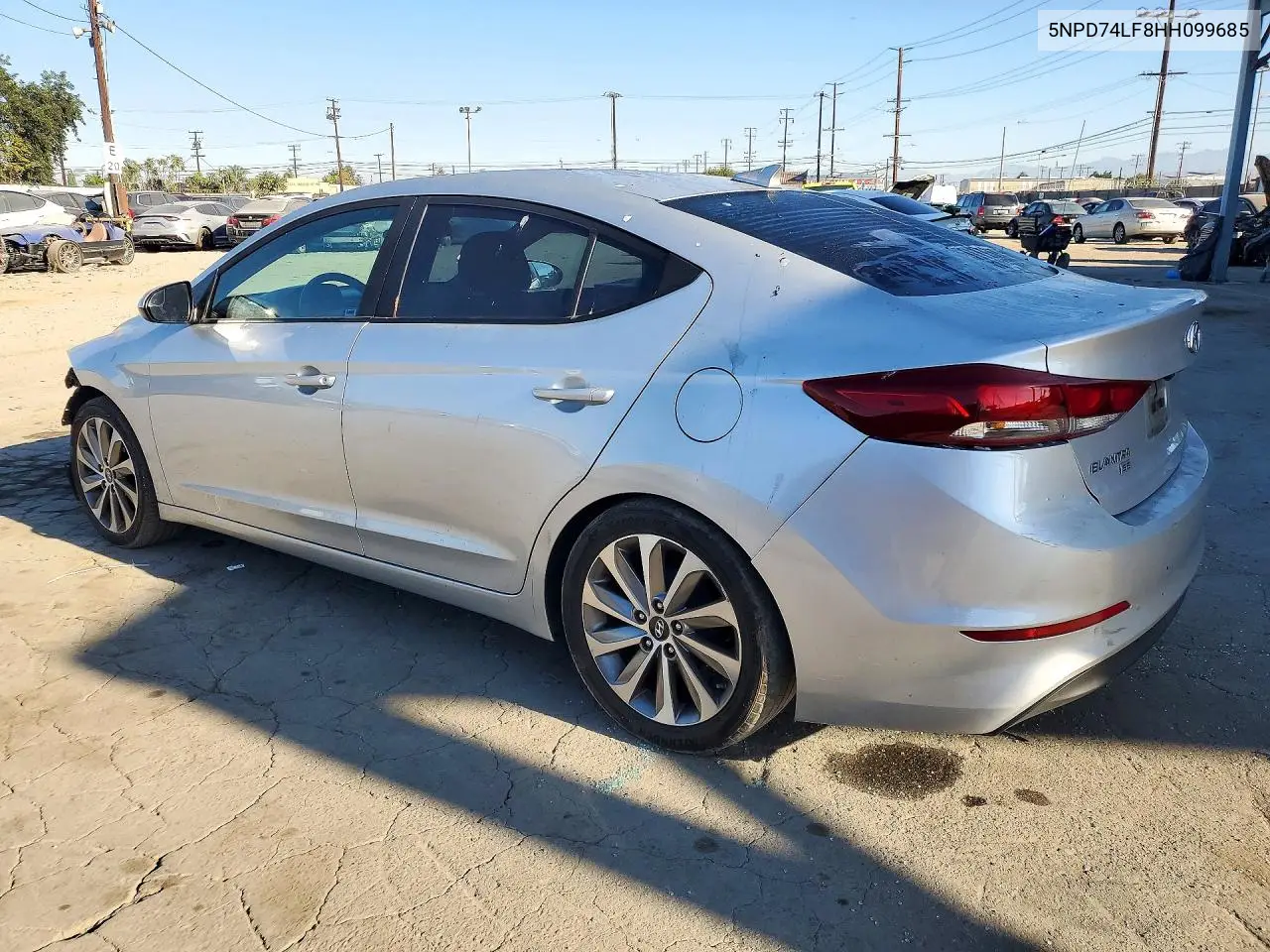 2017 HYUNDAI ELANTRA VIN 5NPD74LF8HH099685 — фото 2