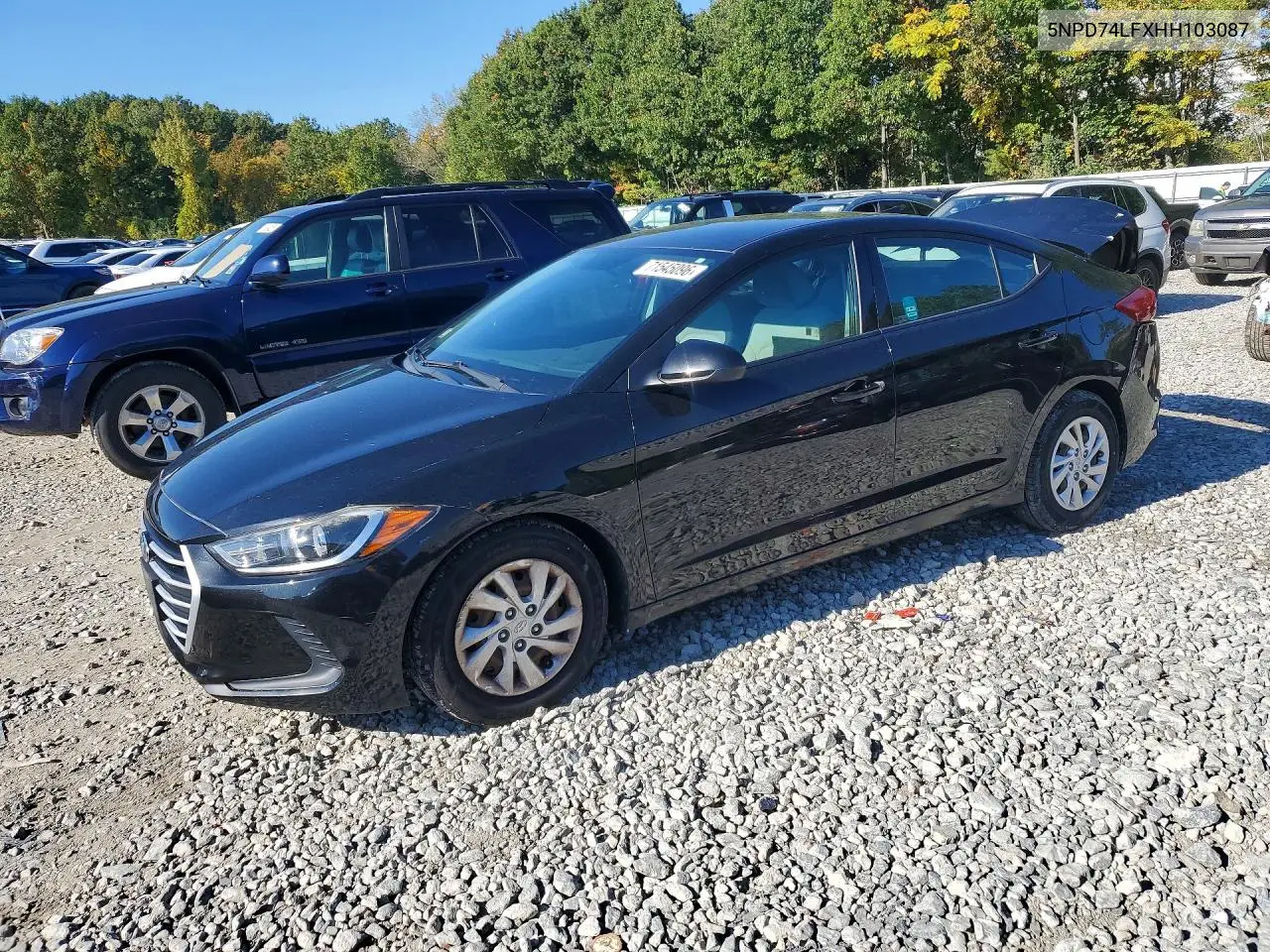 HYUNDAI ELANTRA 2017, VIN 5NPD74LFXHH103087