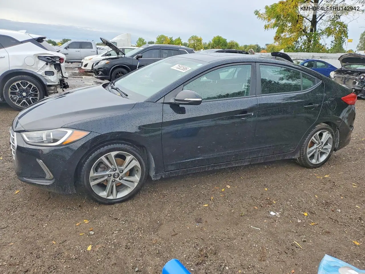 HYUNDAI ELANTRA 2017, VIN KMHD84LF1HU142942
