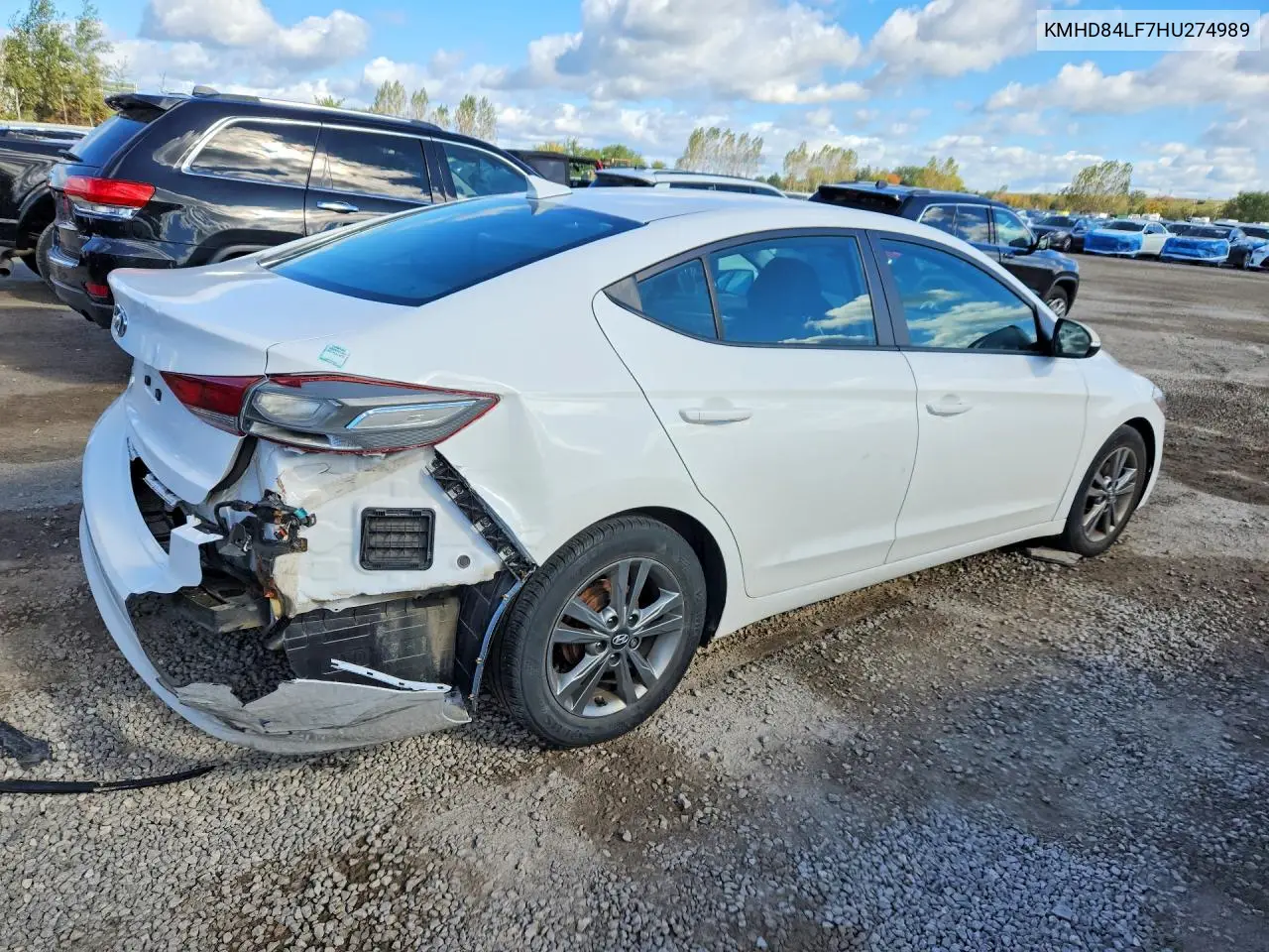 2017 HYUNDAI ELANTRA VIN KMHD84LF7HU274989 — фото 3