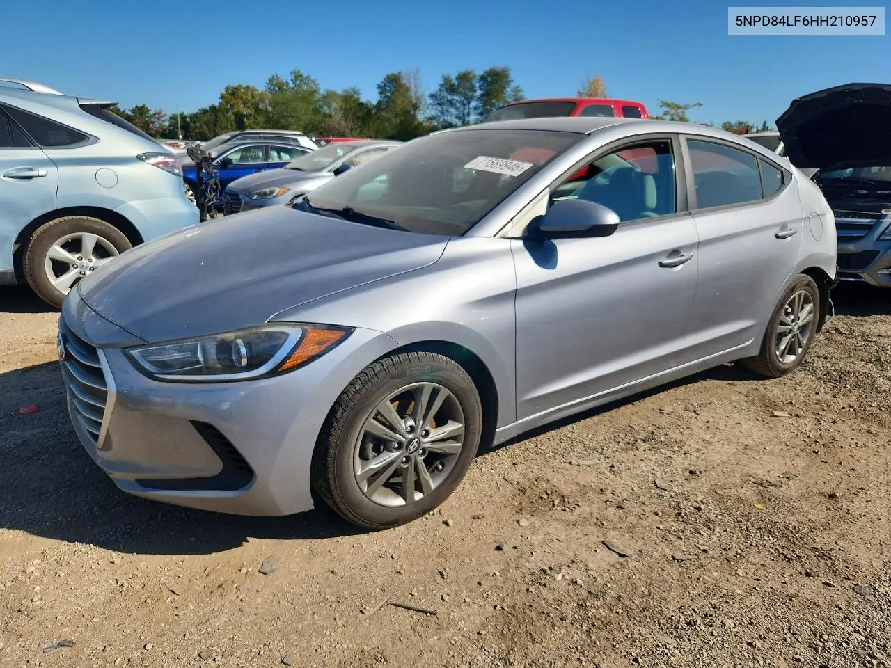 HYUNDAI ELANTRA 2017, VIN 5NPD84LF6HH210957