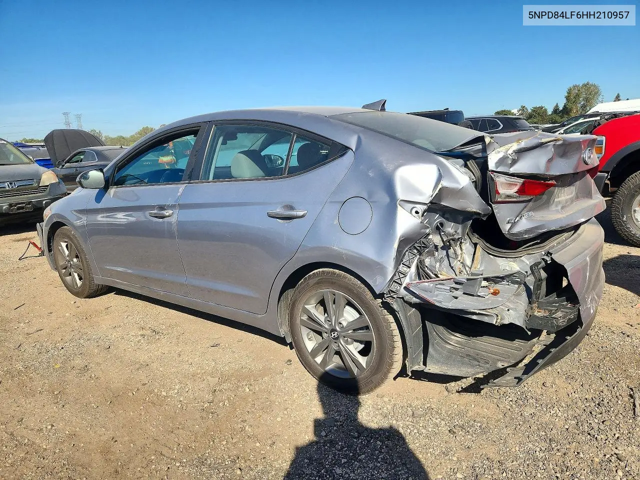 2017 HYUNDAI ELANTRA VIN 5NPD84LF6HH210957 — фото 2
