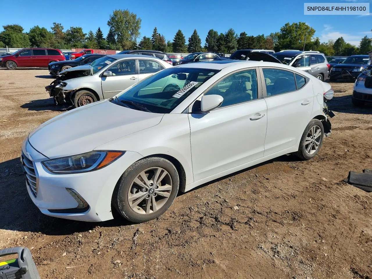HYUNDAI ELANTRA 2017, VIN 5NPD84LF4HH198100