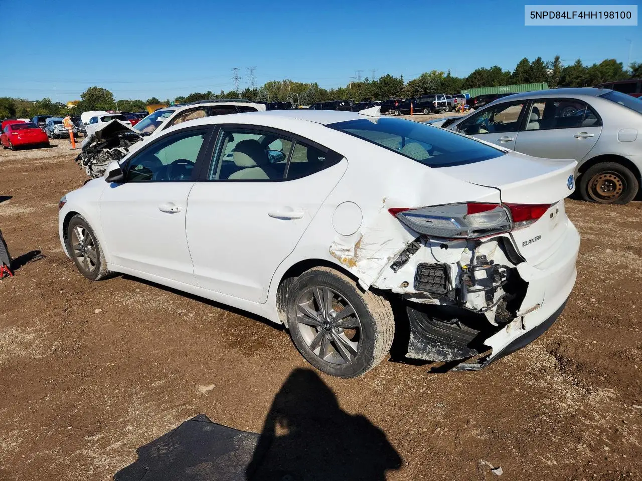 2017 HYUNDAI ELANTRA VIN 5NPD84LF4HH198100 — фото 2