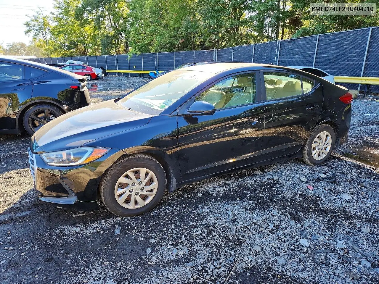 HYUNDAI ELANTRA 2017, VIN KMHD74LF2HU404910