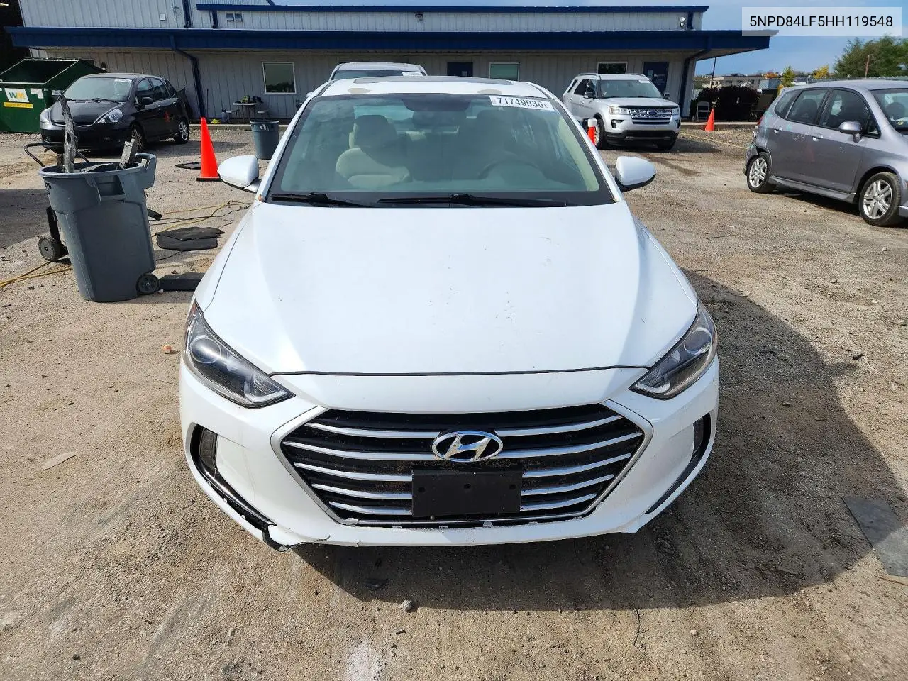 2017 HYUNDAI ELANTRA VIN 5NPD84LF5HH119548 — фото 5