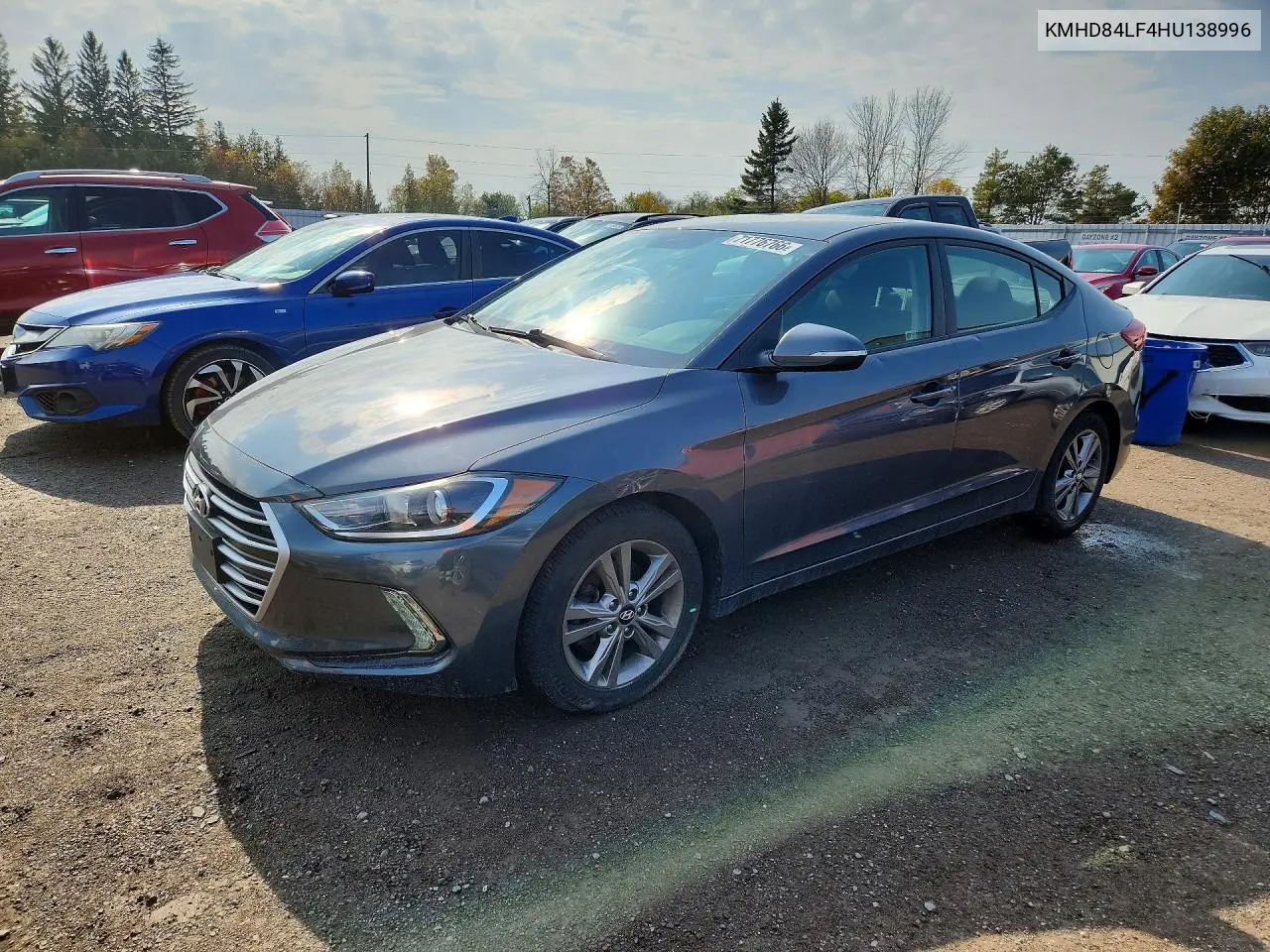 HYUNDAI ELANTRA 2017, VIN KMHD84LF4HU138996