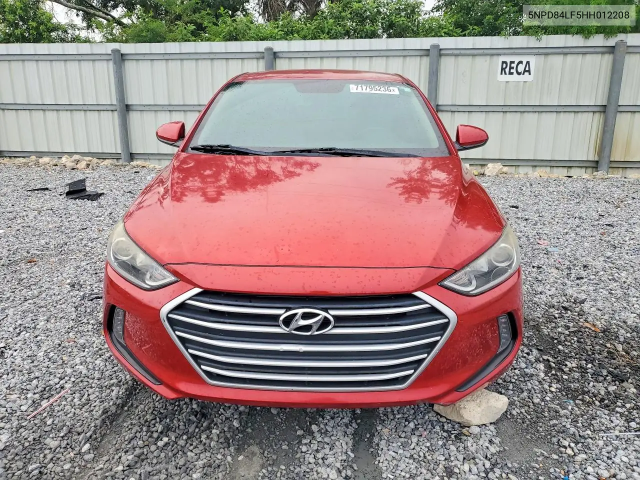2017 HYUNDAI ELANTRA VIN 5NPD84LF5HH012208 — фото 5
