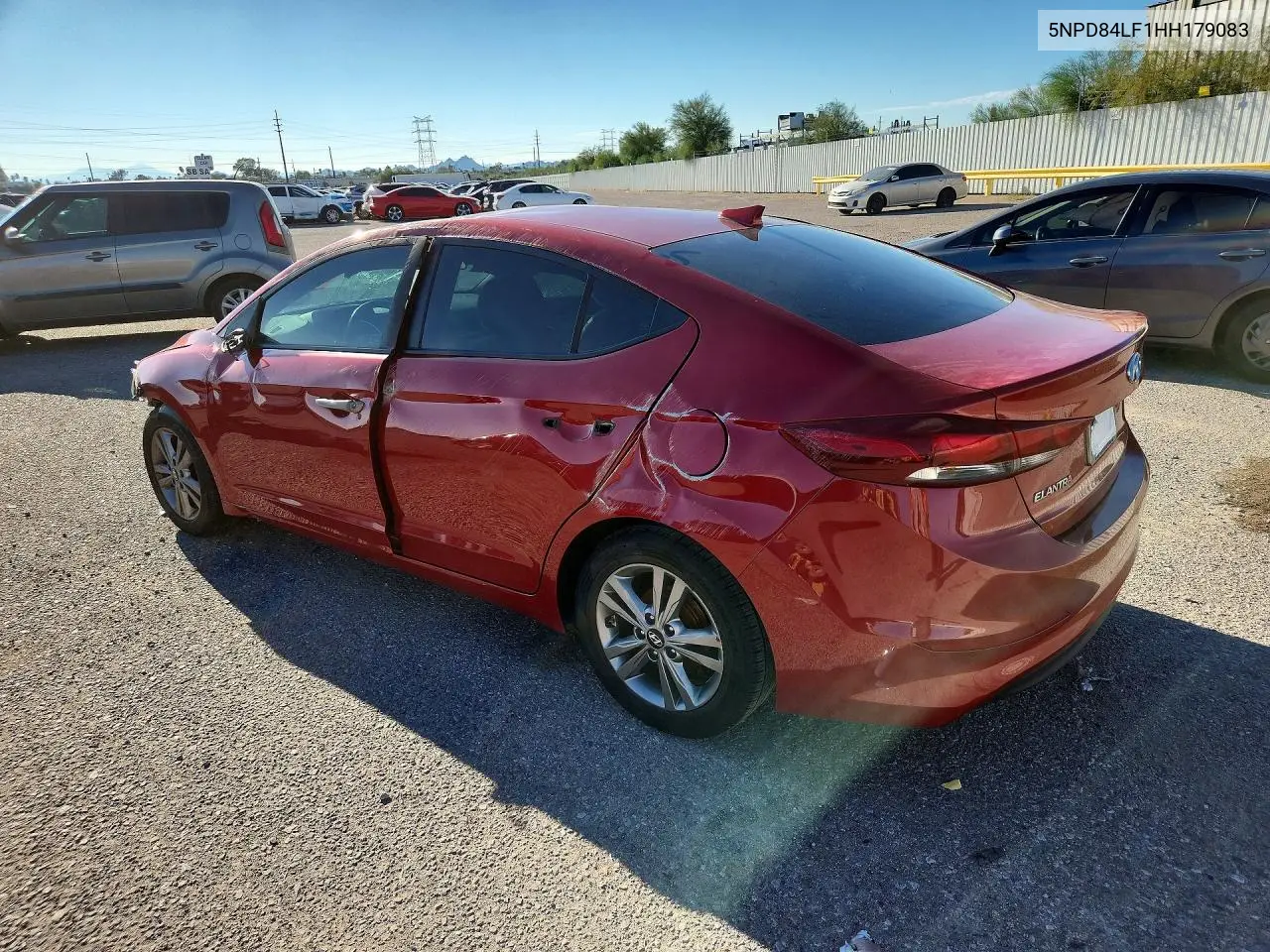 2017 HYUNDAI ELANTRA VIN 5NPD84LF1HH179083 — фото 2