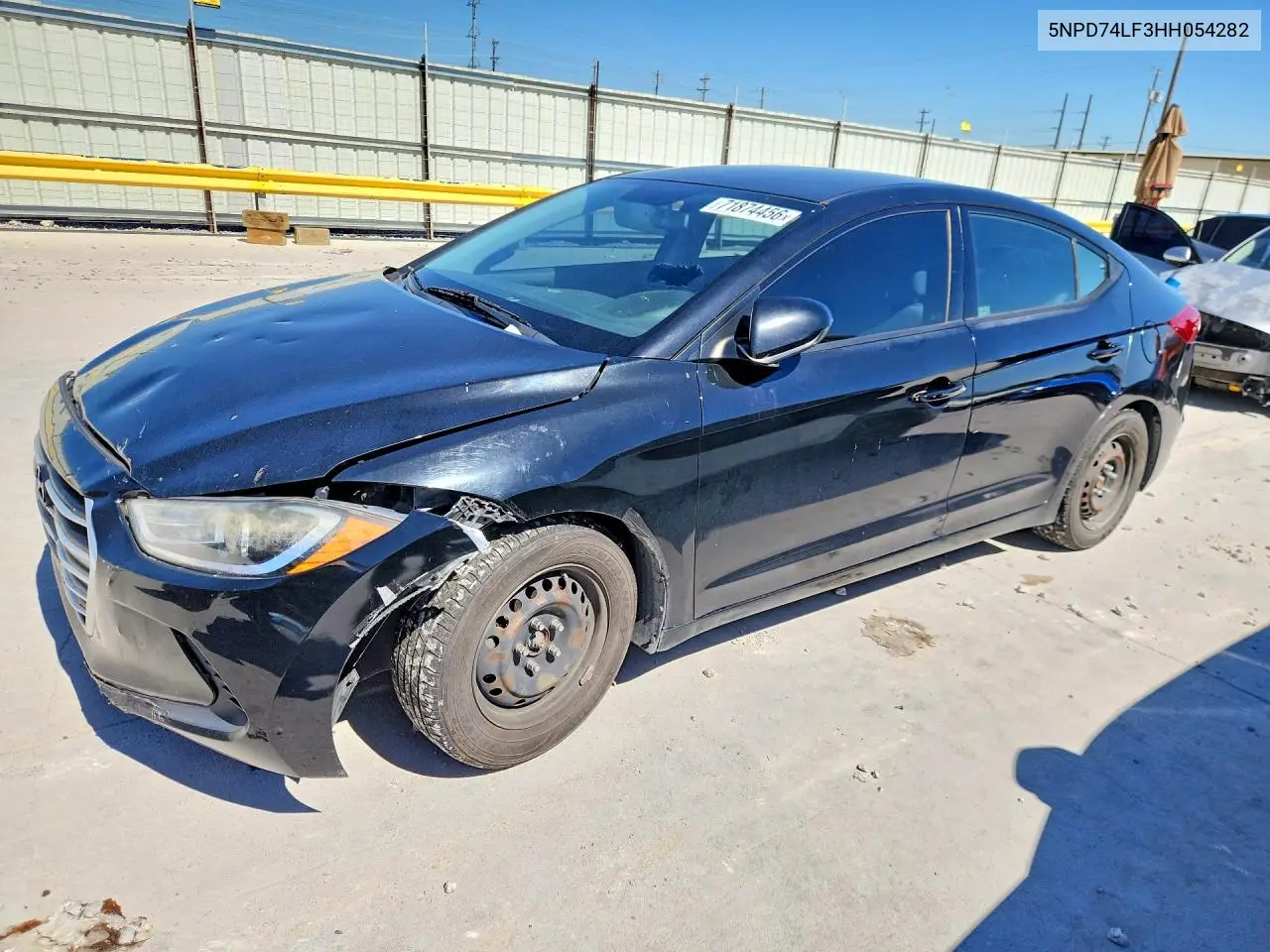 HYUNDAI ELANTRA 2017, VIN 5NPD74LF3HH054282