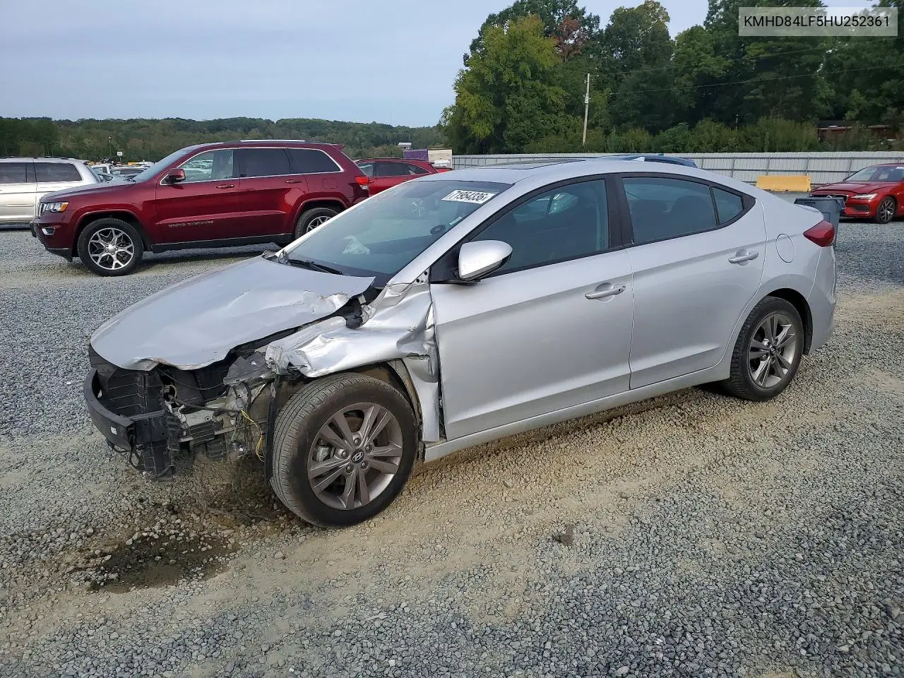 HYUNDAI ELANTRA 2017, VIN KMHD84LF5HU252361