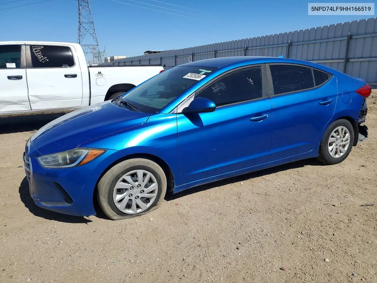 HYUNDAI ELANTRA 2017, VIN 5NPD74LF9HH166519