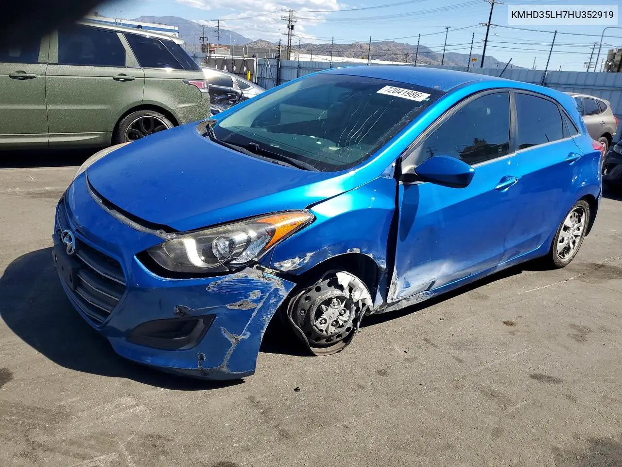 HYUNDAI ELANTRA 2017, VIN KMHD35LH7HU352919