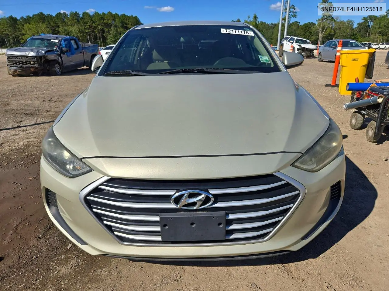 2017 HYUNDAI ELANTRA VIN 5NPD74LF4HH125618 — фото 5