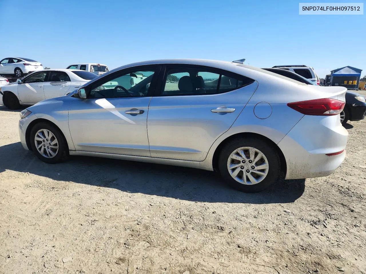 2017 HYUNDAI ELANTRA VIN 5NPD74LF0HH097512 — фото 2