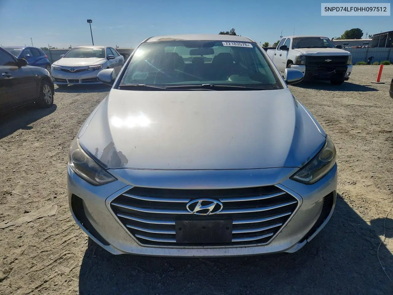 2017 HYUNDAI ELANTRA VIN 5NPD74LF0HH097512 — фото 5