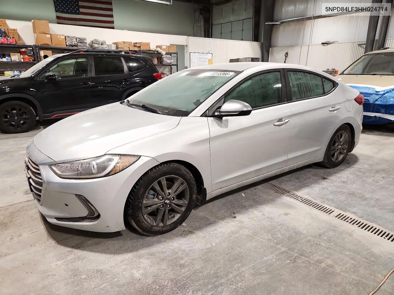HYUNDAI ELANTRA 2017, VIN 5NPD84LF3HH024714
