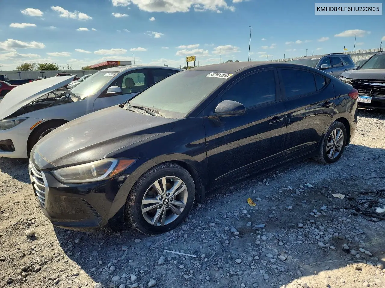 HYUNDAI ELANTRA 2017, VIN KMHD84LF6HU223905