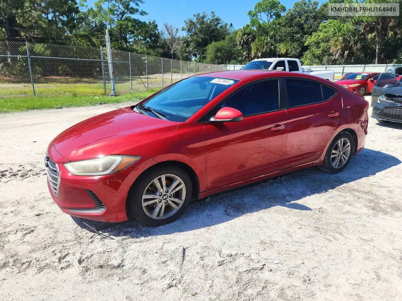 HYUNDAI ELANTRA 2017, VIN KMHD84LF9HU164946