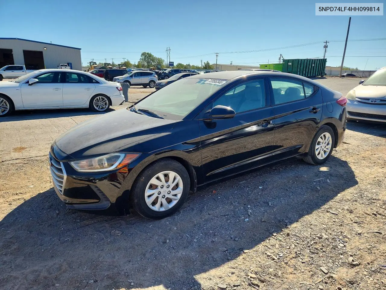 HYUNDAI ELANTRA 2017, VIN 5NPD74LF4HH099814