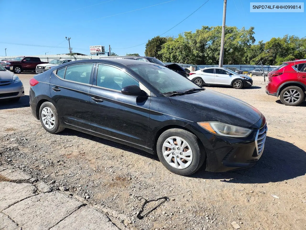 2017 HYUNDAI ELANTRA VIN 5NPD74LF4HH099814 — фото 4