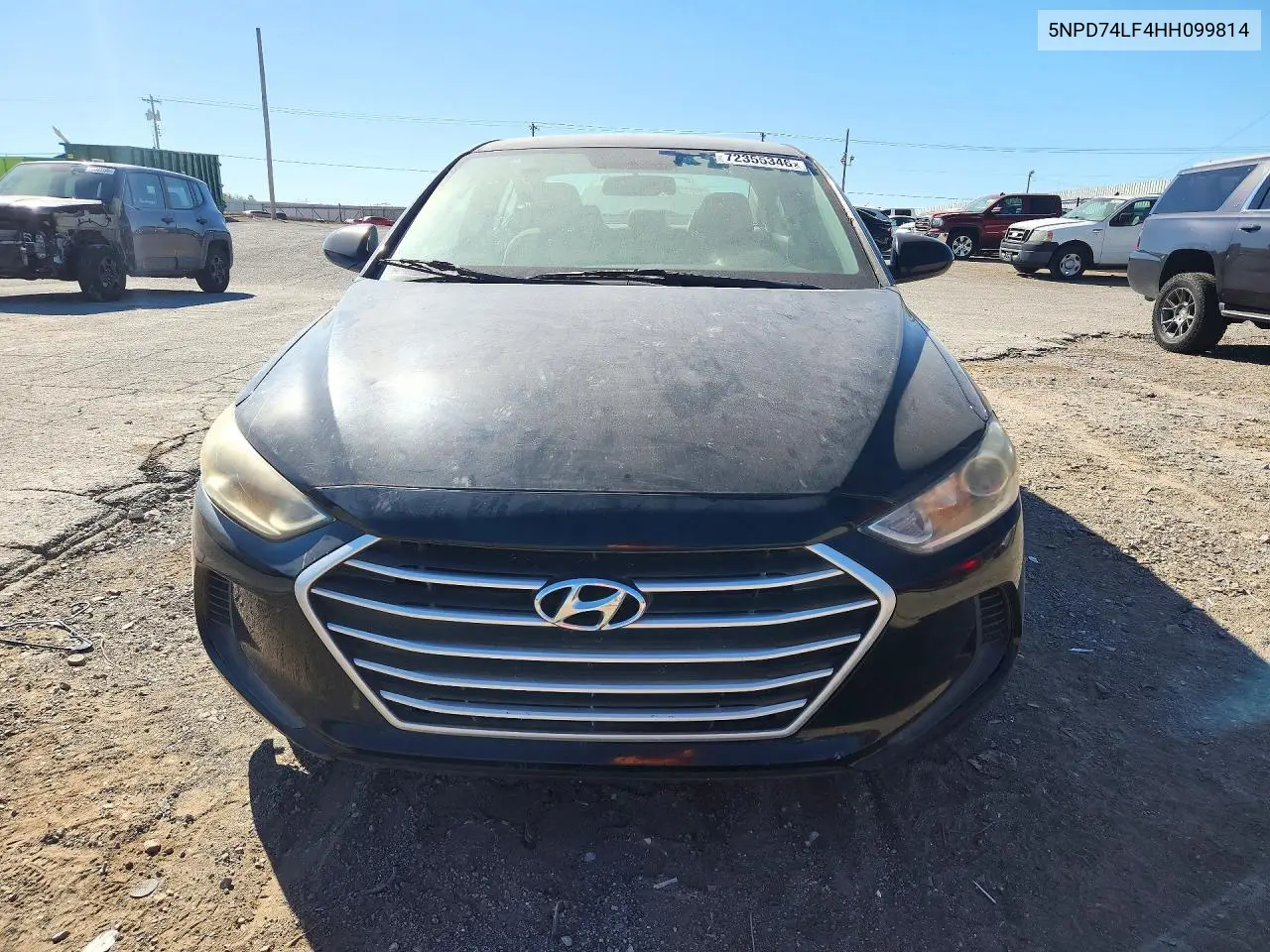2017 HYUNDAI ELANTRA VIN 5NPD74LF4HH099814 — фото 5