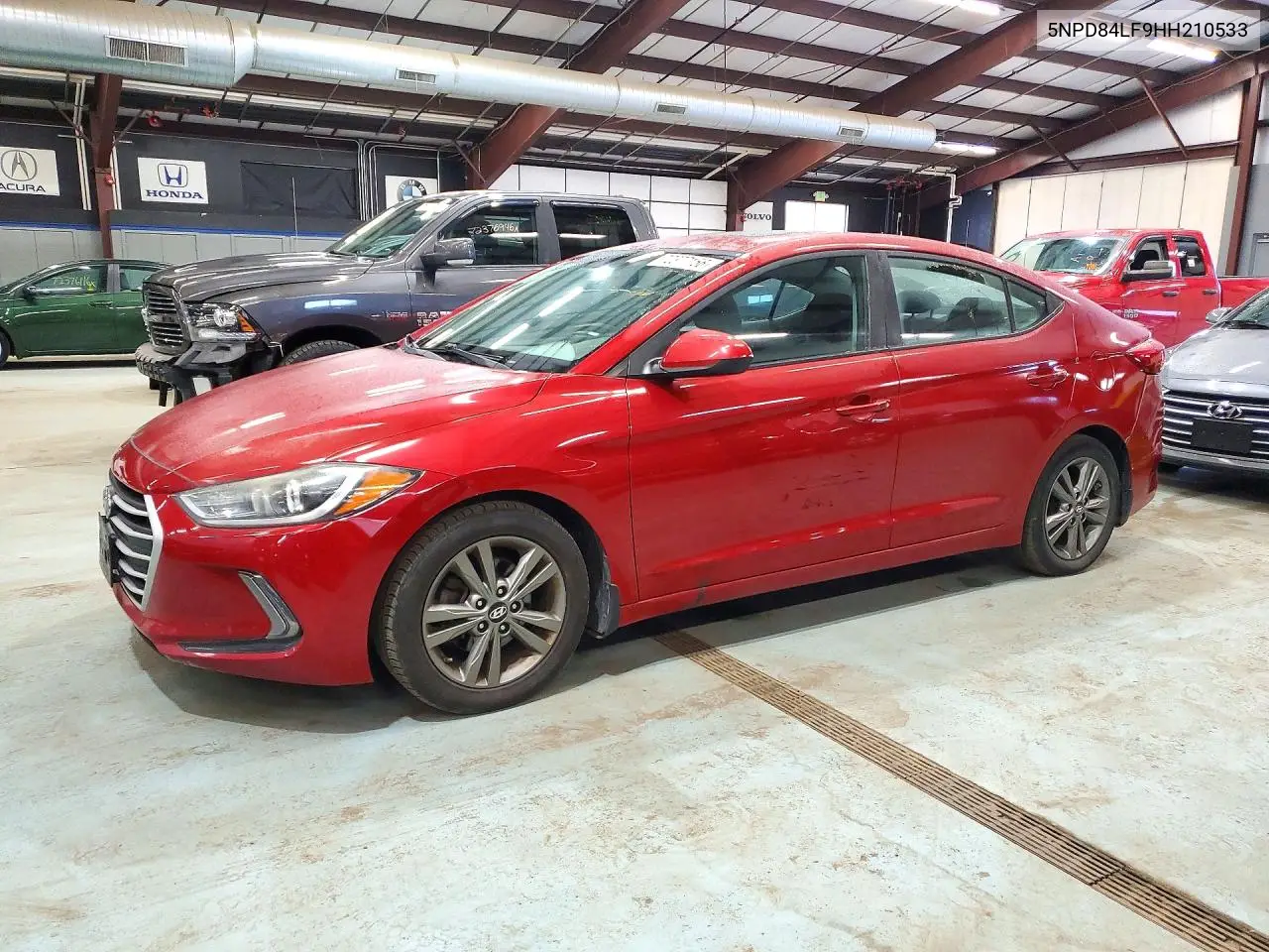 HYUNDAI ELANTRA 2017, VIN 5NPD84LF9HH210533