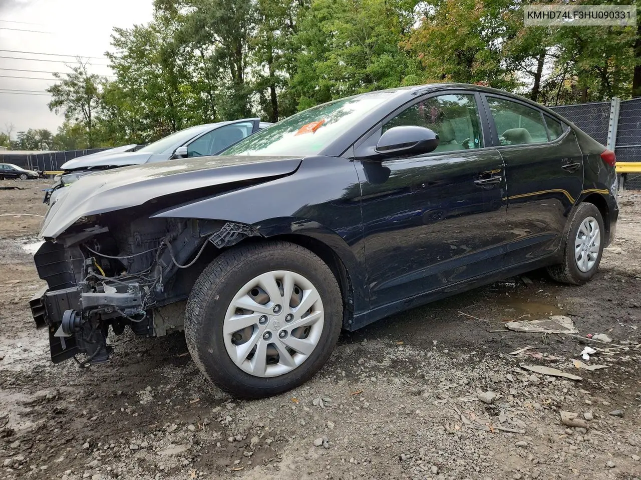 HYUNDAI ELANTRA 2017, VIN KMHD74LF3HU090331